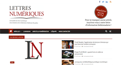 Desktop Screenshot of lettresnumeriques.be