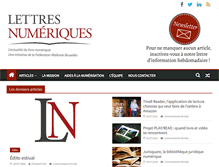 Tablet Screenshot of lettresnumeriques.be